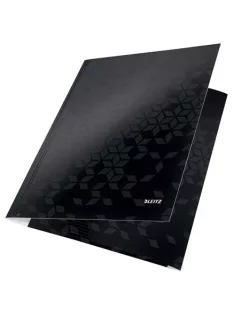   Gumis mappa, 15 mm, karton, A4, LEITZ "Wow", fekete (E39820095)