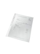 Genotherm, felül és belső oldalon nyitott, lefűzhető, A4, PP, 140 mikron, narancsos felület, LEITZ "Recycle" (E40013003)