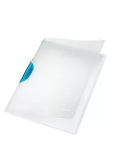   Gyorsfűző, klipes, PP, A4, LEITZ "ColorClip Magic", világoskék (E41740030)