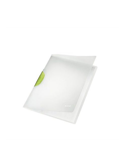 Gyorsfűző, klipes, PP, A4, LEITZ "ColorClip Magic", zöld (E41740059)