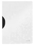 Gyorsfűző, klipes, PP, A4, LEITZ "Wow ColorClip", fehér (E41850001)