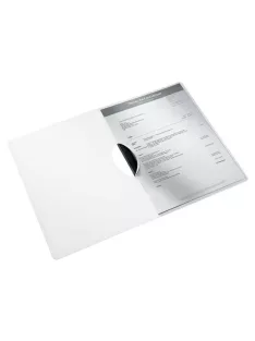   Gyorsfűző, klipes, PP, A4, LEITZ "Wow ColorClip", fehér (E41850001)