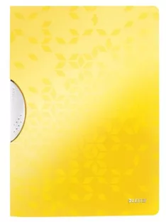   Gyorsfűző, klipes, PP, A4, LEITZ "Wow ColorClip", sárga (E41850016)