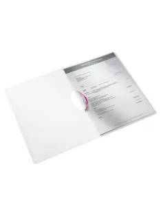   Gyorsfűző, klipes, PP, A4, LEITZ "Wow ColorClip" rózsaszín (E41850023)