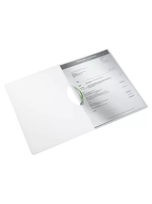 Gyorsfűző, klipes, PP, A4, LEITZ "Wow ColorClip", zöld (E41850054)