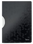 Gyorsfűző, klipes, PP, A4, LEITZ "Wow ColorClip", fekete (E41850095)