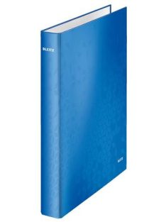   Gyűrűs könyv, 2 gyűrű, D alakú, 40 mm, A4 Maxi, karton, LEITZ "Wow", kék (E42410036)
