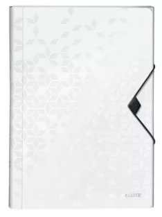   Harmonikamappa, A4, PP, 6 rekeszes, LEITZ "Wow", fehér (E45890001)