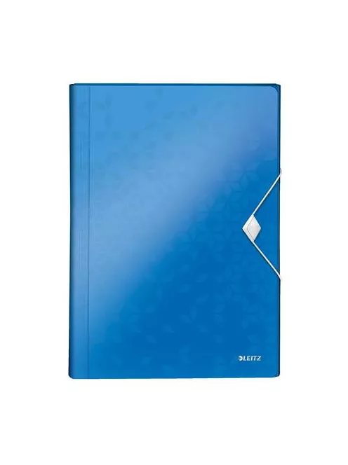 Harmonikamappa, A4, PP, 6 rekeszes, LEITZ "Wow", kék (E45890036)
