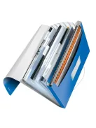 Harmonikamappa, A4, PP, 6 rekeszes, LEITZ "Wow", kék (E45890036)
