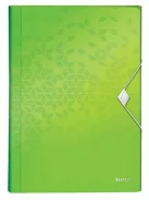 Harmonikamappa, A4, PP, 6 rekeszes, LEITZ "Wow", zöld (E45890054)