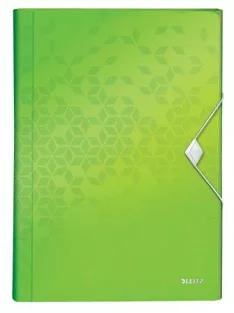   Harmonikamappa, A4, PP, 6 rekeszes, LEITZ "Wow", zöld (E45890054)