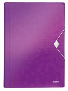   Harmonikamappa, A4, PP, 6 rekeszes, LEITZ "Wow", lila (E45890062)