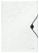 Gumis mappa, PP, A4, LEITZ "Wow", fehér (E45990001)