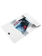 Gumis mappa, PP, A4, LEITZ "Wow", fehér (E45990001)