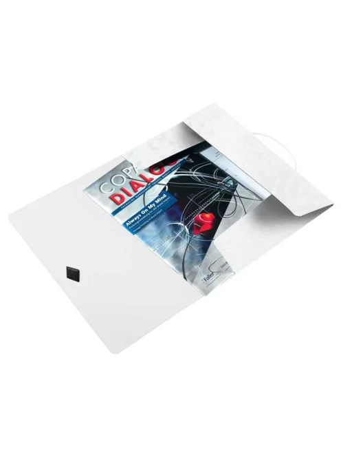 Gumis mappa, PP, A4, LEITZ "Wow", fehér (E45990001)