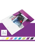 Gumis mappa, PP, A4, LEITZ "Wow", lila (E45990062)
