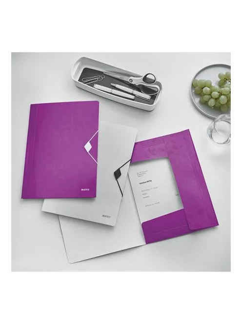 Gumis mappa, PP, A4, LEITZ "Wow", lila (E45990062)
