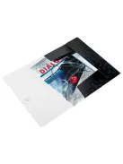 Gumis mappa, PP, A4, LEITZ "Wow", fekete (E45990095)