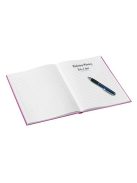 Beíró, A5, vonalas, 80 lap, keményfedeles, LEITZ "Wow", rózsaszín (E46271023)