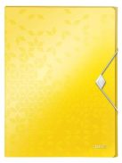 Gumis mappa, 30 mm, PP, A4, LEITZ "Wow Jumbo", sárga (E46290016)