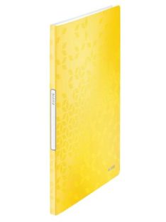   Bemutatómappa, 20 zsebes, A4, LEITZ "Wow", sárga (E46310016)