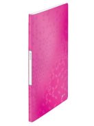 Bemutatómappa, 20 zsebes, A4, LEITZ "Wow", rózsaszín (E46310023)