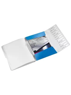   Előrendező, A4, 12 részes, műanyag, LEITZ "Wow", kék (E46340036)
