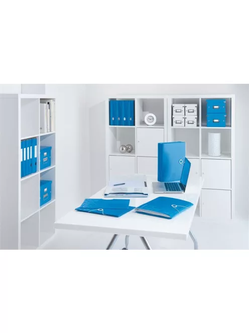 Előrendező, A4, 12 részes, műanyag, LEITZ "Wow", kék (E46340036)