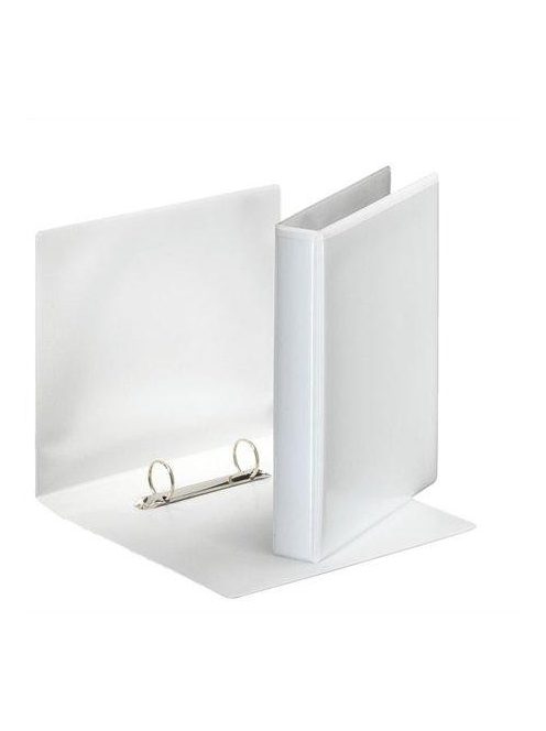 Gyűrűs könyv, panorámás, 2 gyűrű, D alakú, 46 mm, A5, PP, ESSELTE, fehér (E46571)