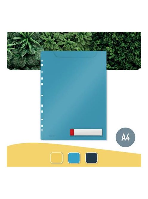 Genotherm, lefűzhető, A4 maxi, LEITZ "Cosy Privacy", nyugodtkék (E46680061)