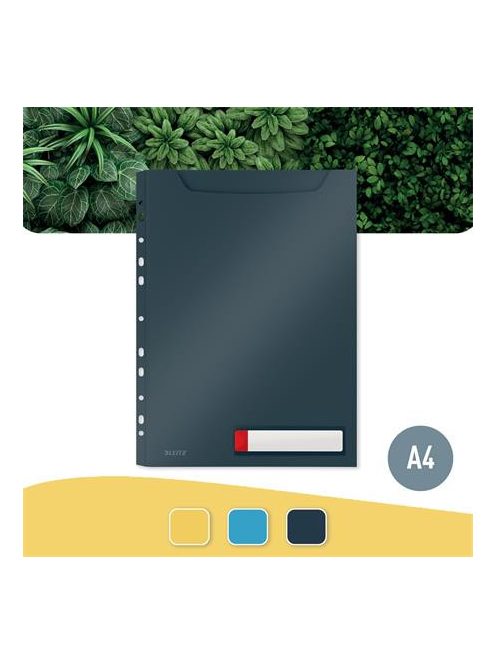 Genotherm, lefűzhető, A4 maxi, LEITZ "Cosy Privacy", bársonyszürke (E46680089)