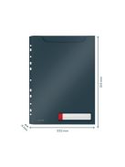 Genotherm, lefűzhető, A4 maxi, LEITZ "Cosy Privacy", bársonyszürke (E46680089)