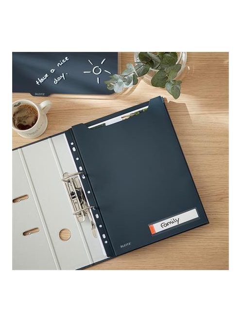 Genotherm, lefűzhető, A4 maxi, LEITZ "Cosy Privacy", bársonyszürke (E46680089)