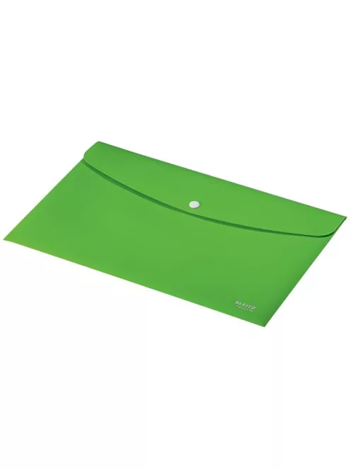 Irattartó tasak, A4, PP, patentos, LEITZ "Recycle", zöld (E46780055)