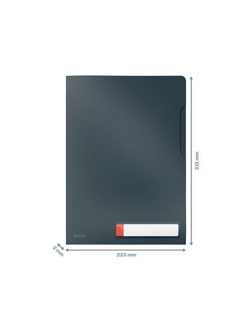 Genotherm, "L", A4, PP, LEITZ "Cosy Privacy", bársonyszürke (E47080089)