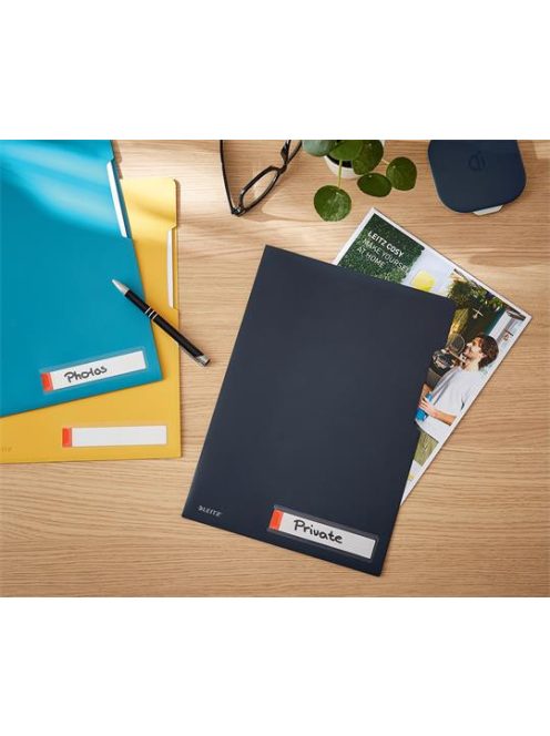 Genotherm, "L", A4, PP, LEITZ "Cosy Privacy", bársonyszürke (E47080089)