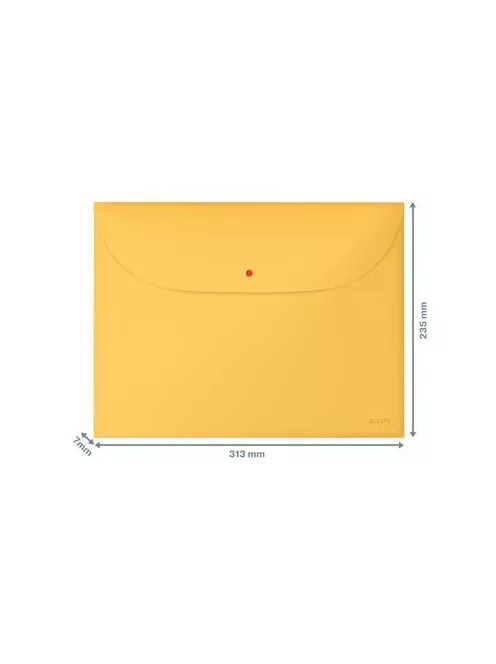 Irattartó tasak, 2 zsebes, A4, PP, pantentos, LEITZ "Cosy", melegsárga (E47090019)