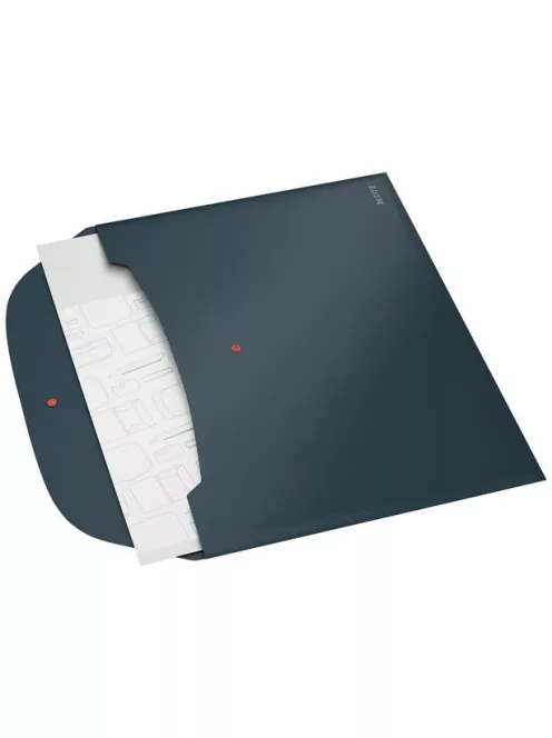 Irattartó tasak, 2 zsebes, A4, PP, pantentos, LEITZ "Cosy", bársonyszürke (E47090089)