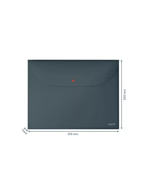 Irattartó tasak, 2 zsebes, A4, PP, pantentos, LEITZ "Cosy", bársonyszürke (E47090089)
