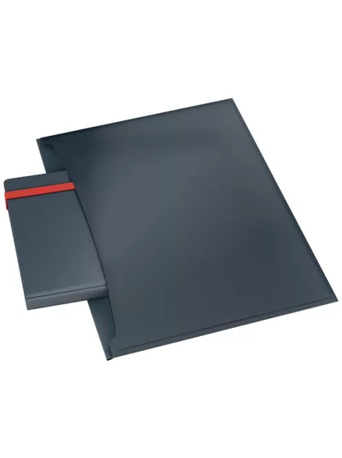 Irattartó tasak, 2 zsebes, A4, PP, pantentos, LEITZ "Cosy", bársonyszürke (E47090089)