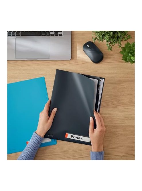 Rendszerező genotherm, A4, PP, LEITZ "Cosy Privacy", bársonyszürke (E47160089)