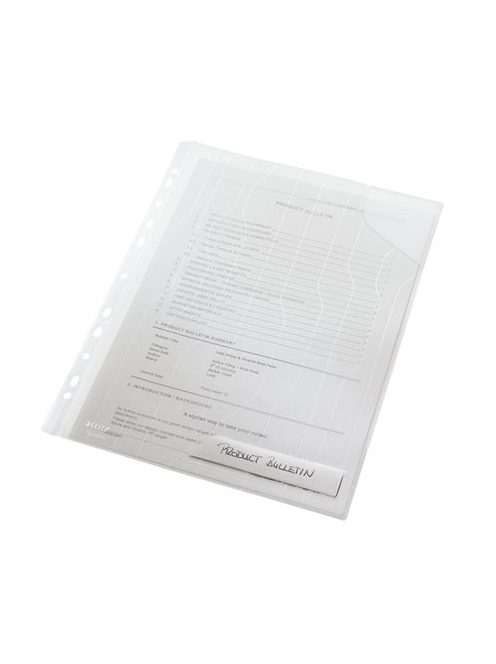 Genotherm, "L", lefűzhető, A4, 200 mikron, LEITZ "CombiFile", áttetsző (E47260003)