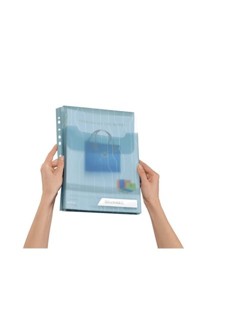 Genotherm, lefűzhető, A4, 200 mikron, füllel, LEITZ "CombiFile Jumbo", kék (E47270035)