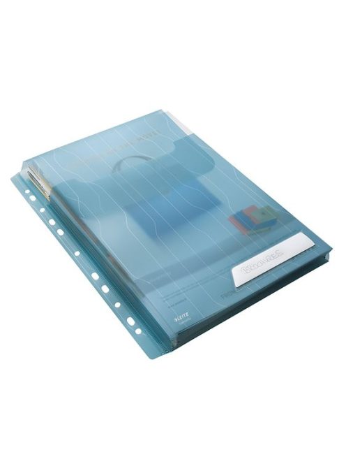 Genotherm, lefűzhető, A4, 200 mikron, füllel, LEITZ "CombiFile Jumbo", kék (E47270035)