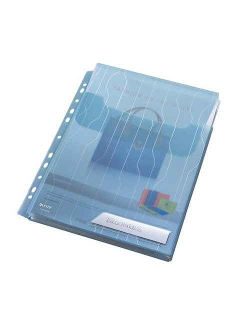 Genotherm, lefűzhető, A4, 200 mikron, füllel, LEITZ "CombiFile Jumbo", kék (E47270035)