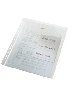   Rendszerező genotherm, lefűzhető, A4, 200 mikron, narancsos felület, LEITZ "CombiFile", áttetsző (E47290003)