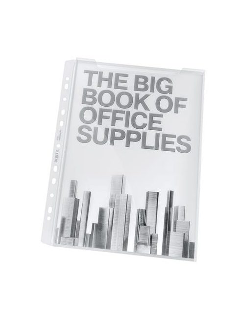 Genotherm, lefűzhető, A4, 180 mikron, víztiszta felület, 20 mm, LEITZ "Jumbo" (E47513003)