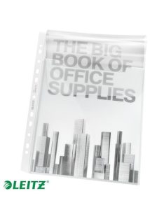   Genotherm, lefűzhető, A4, 180 mikron, víztiszta felület, 20 mm, behajtható fül, LEITZ "Jumbo" (E47523003)