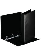 Gyűrűs könyv, panorámás, 4 gyűrű, D alakú, 50 mm, A4, PP, ESSELTE, fekete (E49717)